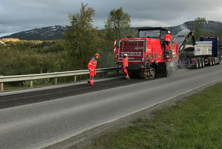 Bilde av asfaltering i Alta