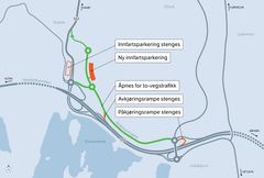 Kart som viser endringene som trer i kraft fra 14. juli.