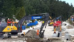 Rv. 22 Hafslund-Dondern - Elektriske gravemaskiner og lastebiler