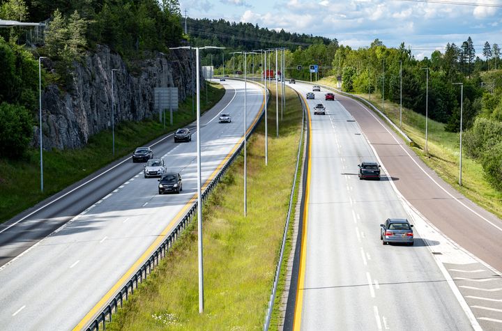 Trafikk på E6 ved Son