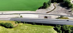 Den nye gang- og sykkelvegen gir myke trafikanter langs rv. 19 en trygg veg å bruke. Her fra området ved Adalsbekken.