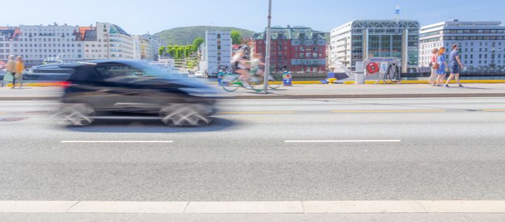 Bergen var en av byene som hadde målbart mindre trafikk under fotballkampen mellom Norge og Brasil