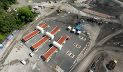 Dronebilde av broelementer