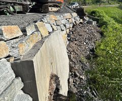 I dette området på E16 på Sundve skal Statens vegvesen gjera eit arbeid to netter neste veke. Foto: Statens vegvesen