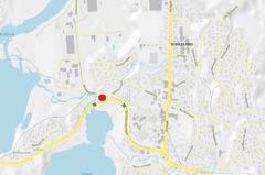 Den nye innfartsparkeringen ligger langs rv. 41 ved Havane i Birkeland. Plassen er markert på kartet.