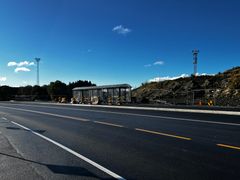 Bilde av den nye midlertidige bussterminalen
