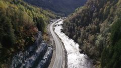 E16 Åsbrekkegjelet-Skromle bru, ferdig utbetra. Foto: Rasmus Søgnen, Statens vegvesen