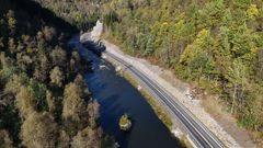 E16 Åsbrekkegjelet-Skromle bru, ferdig utbetra. Foto: Rasmus Søgnen, Statens vegvesen