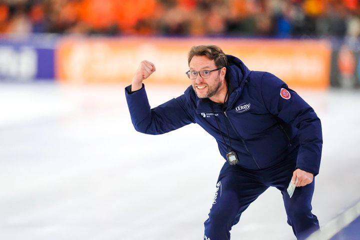 Bjarne Rykkje under VM allround i Thialf i 2026