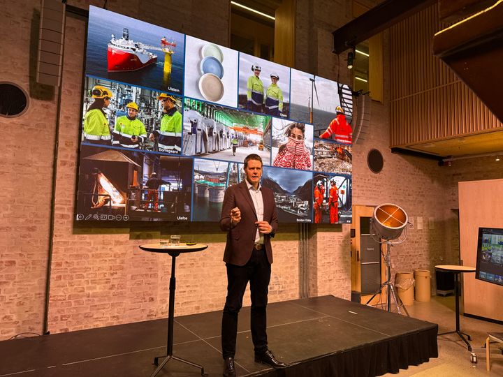 Harald Solberg, administrerende direktør i Norsk Industri på lanseringen av Konjunkturrapporten 2026.