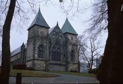 Eksteriørbilde av Stavanger domkirke.