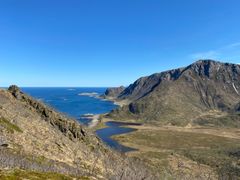 Skipssanden sett fra Nyksund mot Stø.