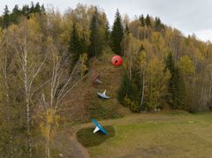 Skulpturer fra parkområdet på Kistefos Træsliberi