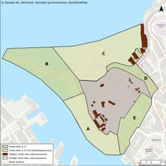 Kart2 - Inndelingen av soner i fredningsområdet