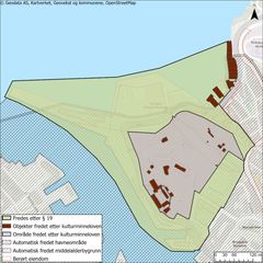 Kart1 - Omfang av områdefredningen