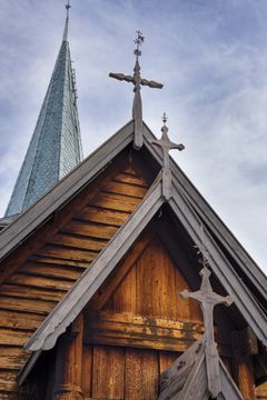 Hedalen stavkirke i Sør-Aurdal, Innlandet.