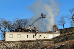 Festningen restaurant i Oslo brant i 2023.