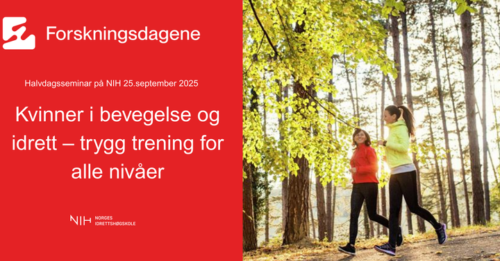Presseinvitasjon kvinnehelseseminar bilde av to kvinner som løper