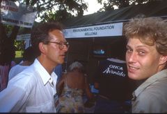Bellona-stifter Frederic Hauge (til høyre) på FNs første internasjonale miljøtoppmøte i Rio de Janeiro i 1992.