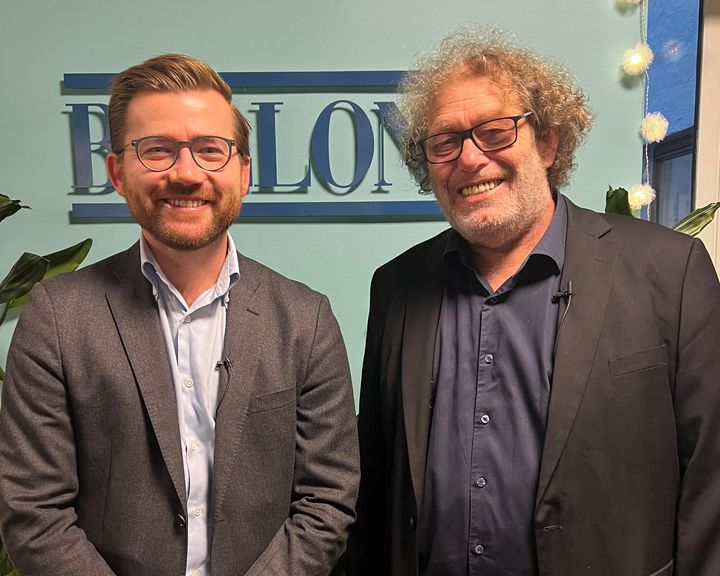 Sveinung Rotevatn og Frederic Hauge slipper nyheten om at Rotevatn blir ny daglig leder i Bellona Norge.