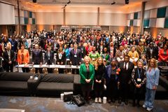 Over 170 deltakere fra over 110 land deltar på IPCI-konferansen i Oslo. Bildet er tatt fra åpningen av konferansen på onsdag.