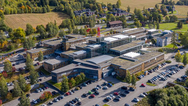 Flyfoto av studiested Lillehammer