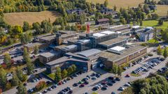 Flyfoto av studiested LIllehammer på Storhove