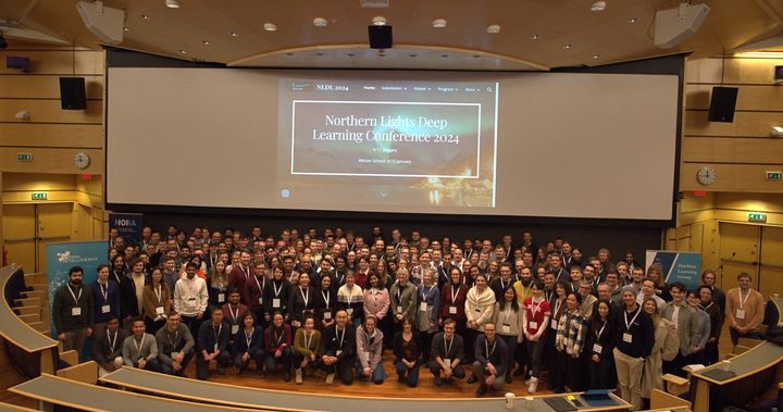 250 internasjonale KI-forskere samles I Tromsø kommende uke under forskningskonferansen Northern Lights Deep Learning Conference (NLDL) 2025. Bildet er tatt fra NLDL 2024.