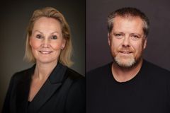 Mointasje: portrett av en kvinne og en mann