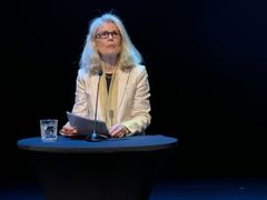 Styreleder Grete Brochmann taler ved utdeling av Fritt Ords Pris (2024)