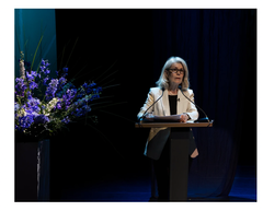 Styreleder Grete Brochmann taler ved utdeling av Fritt Ords Pris (2023)
