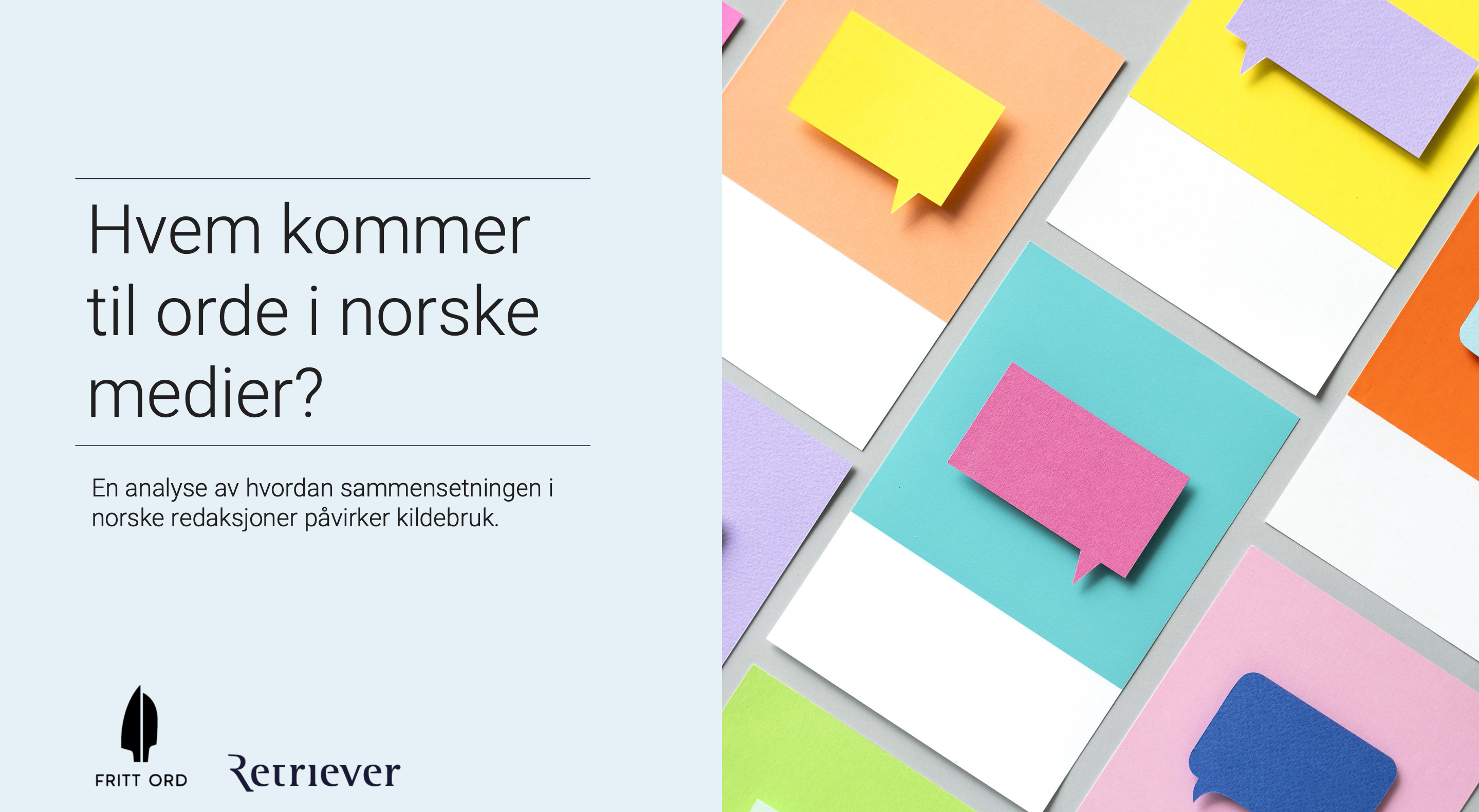 (Påminnelse) Rapportlansering onsdag 3.9: Hvem slipper til i norske medier?