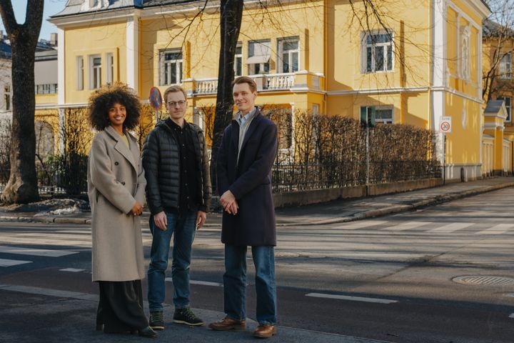 Ammal Ahmed Haj Mohamed, Ståle Grut og Tellef Solbakk Raabe.