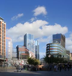 Over Spektrum sett fra Jernbanetorget.
