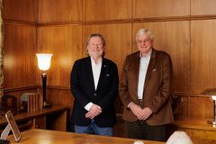 Fornøyde eiere: Odd Reitan og Knut Aspelin etablerer Aspelin Reitan Eiendom.