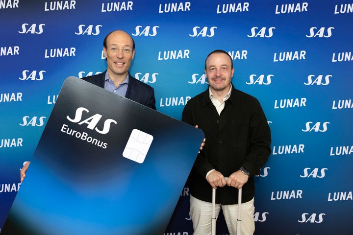 Administrerende direktør i SAS, Anko van der Werff og Ken Villum Klausen, administrerende direktør og grunnlegger av Lunar.