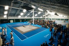 Taekwondo hadde et oppvisningshow for de fremmøtte på Idrettsfesten