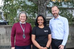 Direktør bærekraft og kvalitet i Mestergruppen, Anette Moritz, Tørn-gründer Anjali Bhatnagar og kjededirektør i Byggtorget, Morten Furseth.