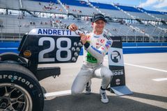 Dennis Hauger sikret 8 pole positions iløpet av sesongen.  Her fra Milwaukee i august