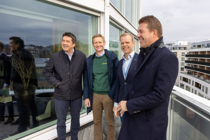 Cooperation: Ole Robert Reitan (from left), Svenn Ivar Fure, Svein Tore Holsether, and Jan-Eirik Eikeland.