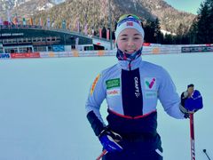 Vilde Nilsen under VM paralangrenn i Italia.