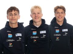 Fra Polarsirkelen Ski er Amund Ulstad (f.v.), Erik Leiråmo og Oscar Røberg tatt ut på Juniorlandslaget.