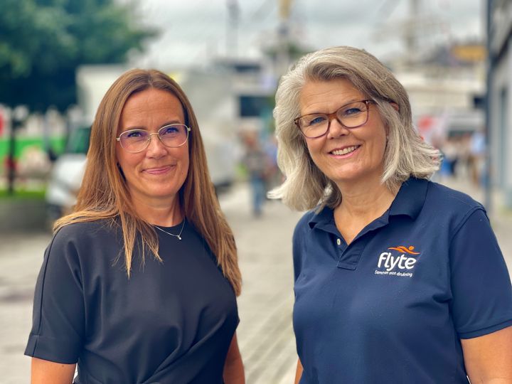 Fiskeriminister Marianne Sivertsen Næss og Mia Bergmann møttes under Arendalsuka