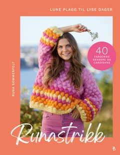 I «Runastrikk» er det oppskrifter på 40 fargerike gensere og cardigans. Boken lanseres 21. mars.