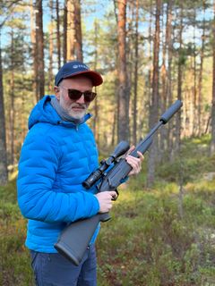 Thomas Enger under prøveskytingen i Drangedal. Foto: Privat