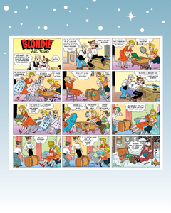 Blondie publiseres i over 2000 aviser i et halvt hundre land, og er oversatt til 35 språk. Serien er nyoversatt av komikeren Øyvind Sagåsen.