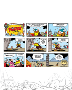 Far og sønn Dick og Chris Browne er de mest kjente tegnerne av Hårek, og det burde ikke komme som noen overraskelse på noen, at deres viking-tegneserie slo godt an i Norge.