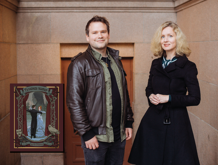 Tyvenes teater er en frittstående oppfølger til bøkene Glasskongen og Vintergjesten. Teksten står kulturkommentator i NRK Inger Merete Hobbelstad bak, og illustrasjonene er av Even Skaranger.