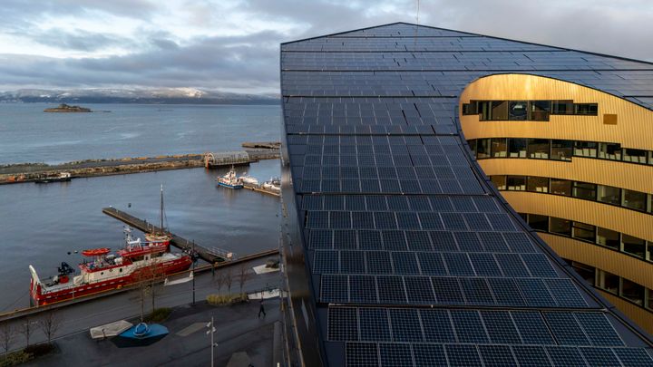 Fotografi av Powerhouse på Brattørkaia i Trondheim. Foto: Enova