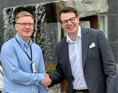 Tore Skogøy, IT-sjef i Haugaland Kraft, og Øyvind Lien, kundeansvarlig i Atea.